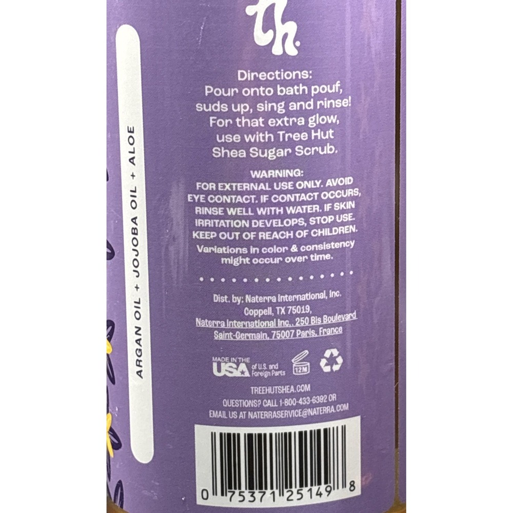 [Set of 2] Tree Hut TAHITIAN VANILLA BEAN Gel Body Wash 18oz. Brand New SEALED. - Picture 3 of 5